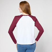 "As Is" G by Giuliana Knit Colorblock Baseball Tee