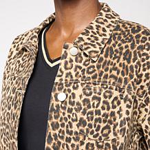 "As Is" G by Giuliana Print and Solid Denim Jacket