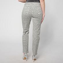 "As Is" G by Giuliana Print and Solid Straight Leg Jean