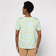 "As Is" G by Giuliana Printed Knit Tee
