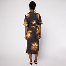 "As Is" G by Giuliana Printed Woven Shirt Dress
