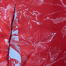 "As Is" G by Giuliana Printed Woven Wide-Leg Pant with Godets