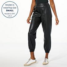 "As Is" G by Giuliana Pull-On Faux Leather Jogger Pant