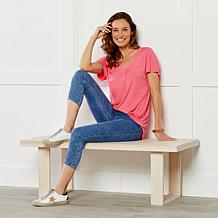 "As Is" G by Giuliana Retro Slim Crop Pant with Hide-and-Chic Waist...