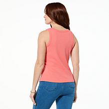 "As Is" G by Giuliana Ribbed Knit Tank Top
