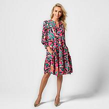 "As Is" G by Giuliana Serafina Tiered V-Neck Dress