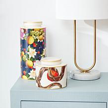 "As Is" G by Giuliana Tiered Stoneware Canisters 3-Piece Set 