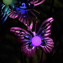 "As Is" GB Home & Garden Flower or Butterfly Solar Stakes - Set of 2