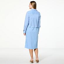 "As Is" GREY by Jhoan Sebastian Grey 3-in-1 Convertible Shirtdress