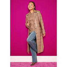 "As Is" Grey by Jhoan Sebastian Grey Faux Leather Trench Coat