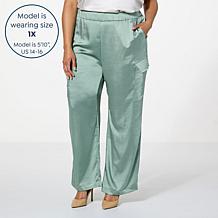 "As Is" GREY by Jhoan Sebastian Grey Satin Cargo Pant 