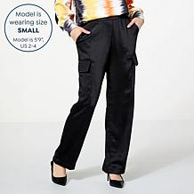 "As Is" GREY by Jhoan Sebastian Grey Satin Cargo Pant 