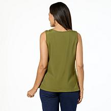 "As Is" GREY by Jhoan Sebastian Grey Satin Dual Neckline Tank