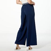 "As Is" GREY by Jhoan Sebastian Grey Stretch Crepe Twill Wide Leg T...