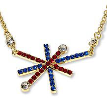 "As Is" Heidi Daus "Fire Flower" Crystal Necklace and Earring Set