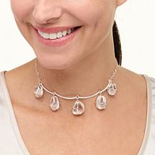 "As Is" Herkimer Mines "Diamond" Quartz 5-Stone Bauble 18" Necklace