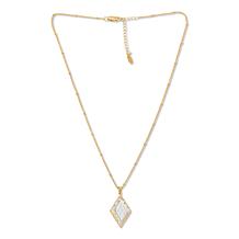 "As Is" Herkimer Mines "Diamond" Quartz Fancy-Cut Pendant w 18" Chain