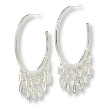 "As Is" Herkimer Mines "Diamond" Quartz Multi-Shape Stone Dangle Hoop