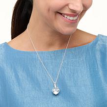 "As Is" Herkimer Mines "Diamond" Quartz Rhozen-Cut Pendant w 18" Chain