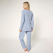 "As Is" HUE 3-piece Ribbed Knit Lounge Set
