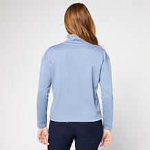 "As Is" HUE Cotton Jersey Long-Sleeve Turtleneck Top