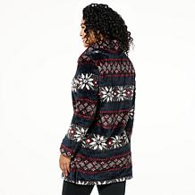 "As Is" HUE Plush & Cozy Cowl Neck Lounger