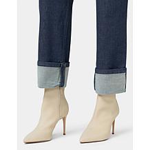"As Is" HUE Wide Leg Cuffed Denim Pant