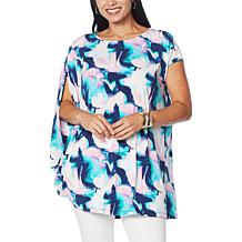 "As Is" IMAN Global Chic Asymmetric Easy Fit Tunic