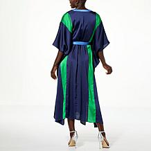 "As Is" IMAN Global Chic Belted Caftan Dress