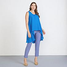 "As Is" IMAN Global Chic Geo Print Knit Slim Pant