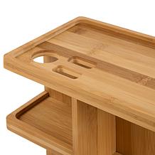 "As Is" Improvements 11.7" Bamboo Rotating Beauty Beauty Organizer