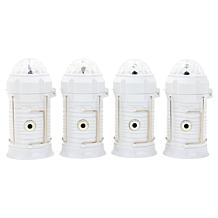 "As Is" Improvements 4-pack 4-in-1 Lanterns with Flame & Party Ligh...