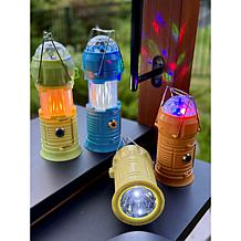 "As Is" Improvements 4-pack 4-in-1 Lanterns with Flame & Party Ligh...