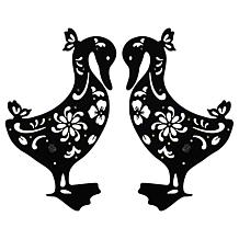 "As Is" Improvements LED Solar Silhouette Outdoor Stakes - Set of 2 