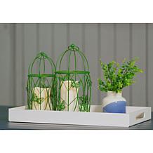 "As Is" Improvements Tiered Metal Lanterns - Set of 2