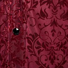 "As Is" Jaclyn Smith Button-Front Burnout Tunic