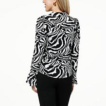 "As Is" Jaclyn Smith Feminine Flounce Cuff Blouse with Cami