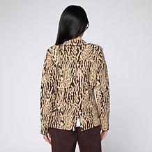 "As Is" Jaclyn Smith Open-Stitch Sweater Blazer