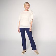 "As Is" Jaclyn Smith Ponte Knit Pull-On Bootcut Pant