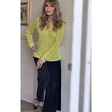 "As Is" Jaclyn Smith Pull-On Wide Leg Pleated Pant
