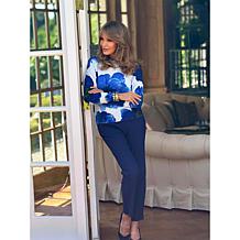 "As Is" Jaclyn Smith Stretch Tech Pull-On Pant with Zipper Pockets