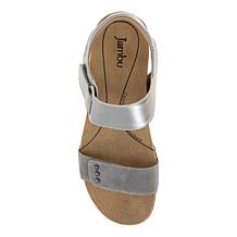 "As Is" Jambu Morgan Leather Wedge Heel Sandal