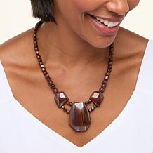 "As Is" Jay King African Tiger Chalcedony Necklace