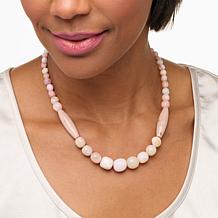 "As Is" Jay King Peruvian Pink Opal Bead 18" Necklace