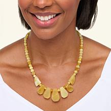 "As Is" Jay King South African Yellow Opal 18" Necklace