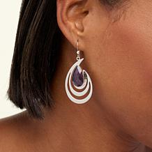 "As Is" Jay King Sterling Silver Ruby Drop Earrings