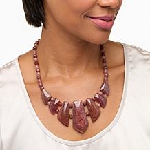 "As Is" Jay King Sterling Silver Strawberry Quartzite 18" Necklace