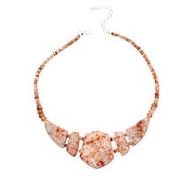 "As Is" Jay King Sterling Silver Tanzanian Red Sunstone Necklace