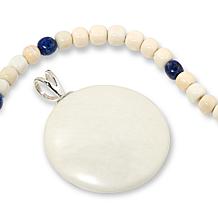 "As Is" Jay King Tibetan Calcite Multigem Inlay Pendant with Necklace