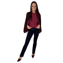 "As Is" Joy CleanBoss Luxurious Faux Suede Reversible Bomber Jacket